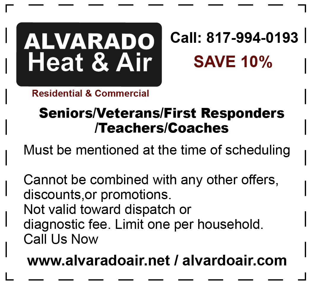 Alvarado Heat & Air / alvaradoair.net / alvaradoair.com / 817-994-0193